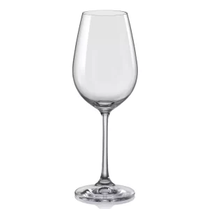 Jogo com 6 Taças de Cristal Bohemia para Vinho Tinto - 350ml - Helena