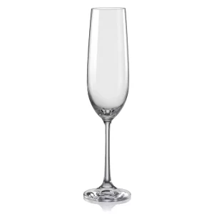 Jogo com 6 Taças de Cristal Bohemia para Champanhe - 190ml - Helena